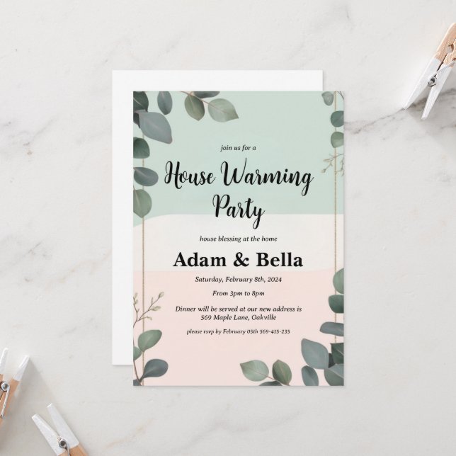 christian housewarming invitation (Front/Back In Situ)