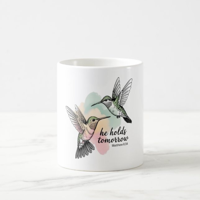 Christian Hummingbird Bible Verse Mug (Center)