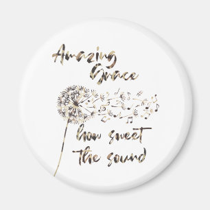 Christian Hymn; Amazing Grace Quote Magnet