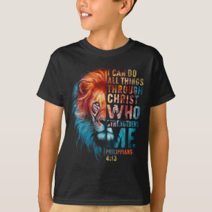 Christian I Can Do All Thing Through Christ Lion F T-Shirt