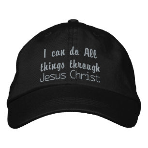 Christian I can do all things Embroidered Cap 