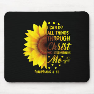 Christian I Can Do All Things Through Christ Bible Mouse Pad