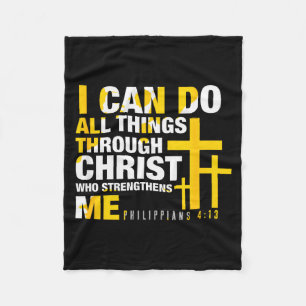Christian - I Can Do All Things Through Christ Fleece Blanket