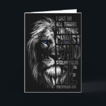 Christian I Can Do All Things Through Christ Lion  Card<br><div class="desc">Christian I Can Do All Things Through Christ Lion Faith Tank Top</div>