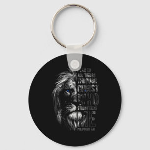Christian I Can Do All Things Through Christ Lion Key Ring