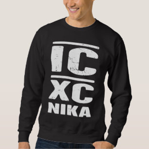 Christian IC XC NIKA Distressed Eastern Orthodox Sweatshirt