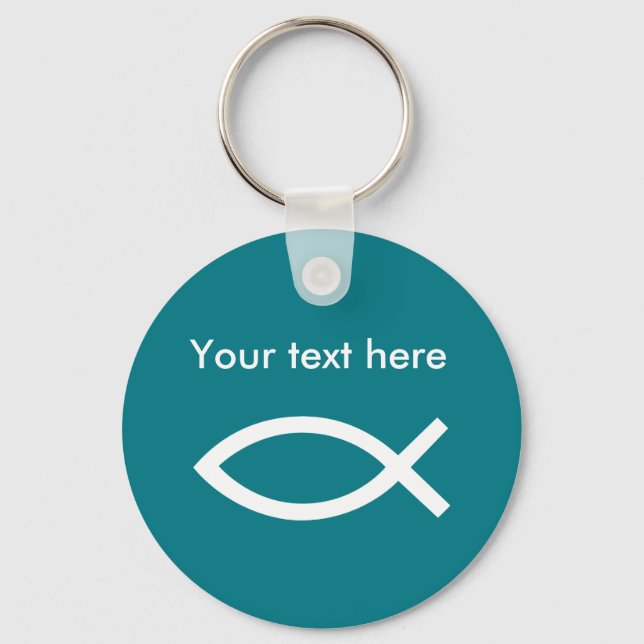 Christian Ichthys Symbol Key Ring (Front)