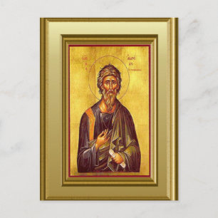 Christian ikon of Gospel writer Postcard