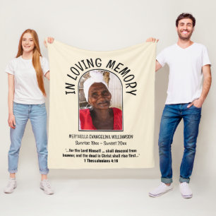 Christian IN LOVING MEMORY Photo Fleece Blanket