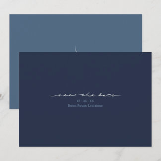 Christian Initials Cross Hand Lettered Non-Photo Save The Date
