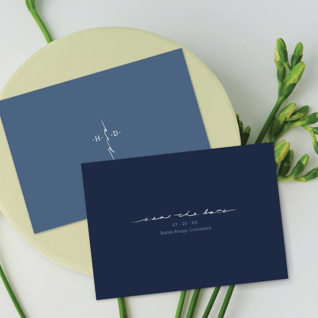 Christian Initials Cross Hand Lettered Non-Photo Save The Date (Creator Uploaded)