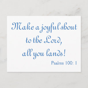 Christian Inspiration Make a Joyful shout Postcard