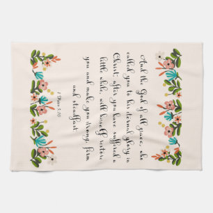 Christian inspirational Art - 1 Peter 5:10 Tea Towel