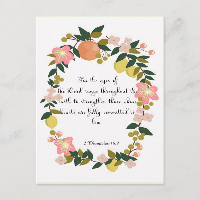 Christian inspirational Art - 2 Chronicles 16:19 Postcard (Front)