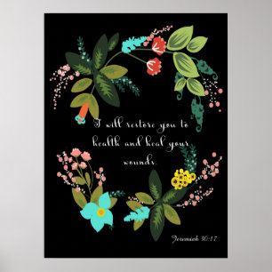 Christian inspirational Art - Jeremiah 30:17 Poster