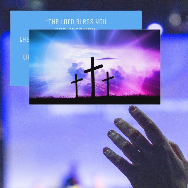 Christian Inspirational Bible Religious Cross Business Card (Church Inspirational Bible Card with Cross. Perfect for worshipers and congregation.
Bible Quote)