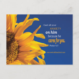 Christian Inspirational Bible Verse Church Invite Postcard