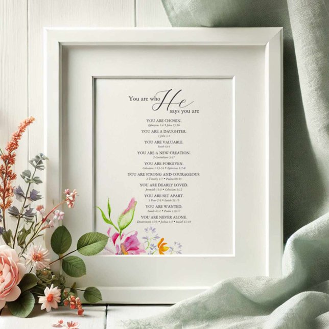 Christian Inspirational Quotes For Women (Faith based gifts for her bible verses and watercolor flowers by Victoria Grigaliunas DoTellABelle )