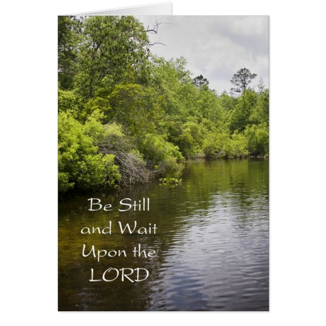 Christian Inspirational River View Greeting Card (Front)