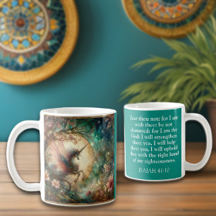 Christian Isaiah Verse Whimsical Unicorn Art Coffee Mug