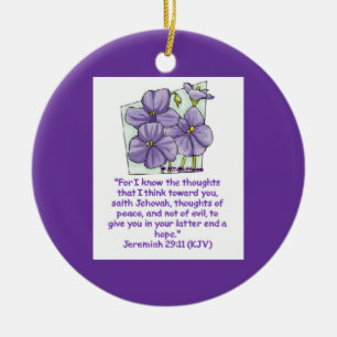 Christian Jeremiah 29:11 Ceramic Ornament