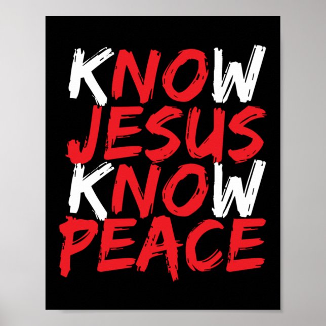 Christian Jesus Bible Verse Scripture Know Jesus K Poster (Front)