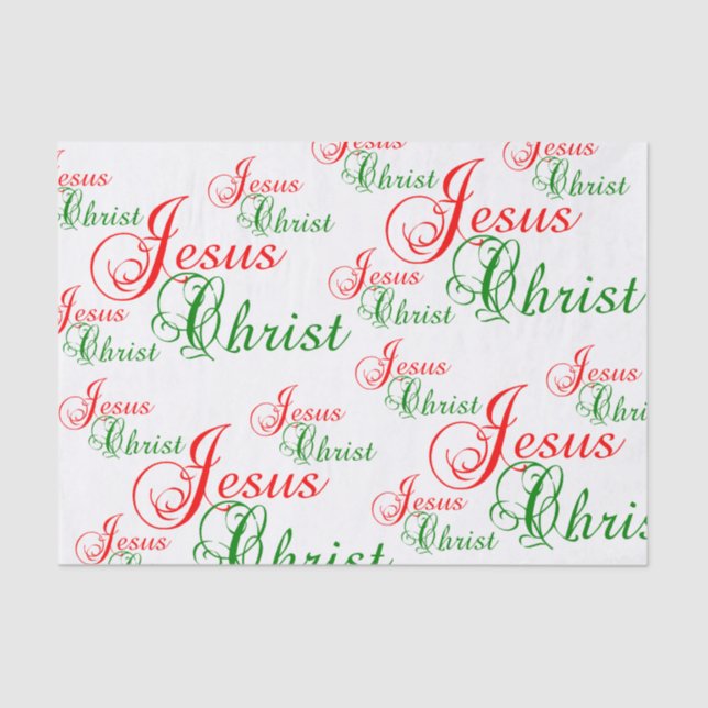 Christian JESUS CHRIST Christmas Tissue Paper (Front)