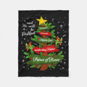 Christian Jesus Christmas Tree Pajamas Xmas Men Wo Fleece Blanket