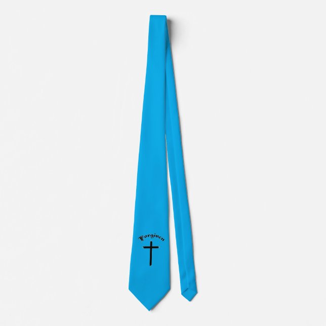 Christian Jesus Cross Forgiven Tie (Front)