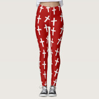 Christian Jesus cross red pattern