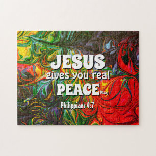 Christian   JESUS GIVES REAL PEACE   Abstract Jigsaw Puzzle