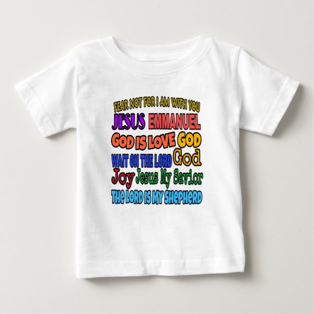 Christian Jesus God Graffiti Print. Christian Baby T-Shirt (Front)
