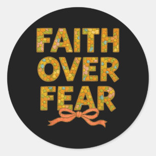 Christian Jesus God Lover Floral Embroidery Faith  Classic Round Sticker