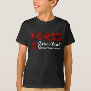 Christian Jesus Is Essential Cute Plaid T-Shirt