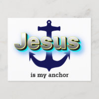 Christian Jesus is my Anchor | Blue and White