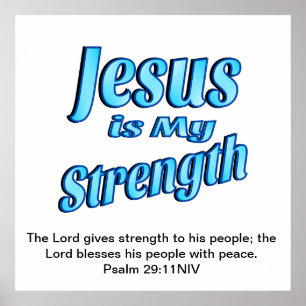 Christian Jesus Is My Strength Wall Art