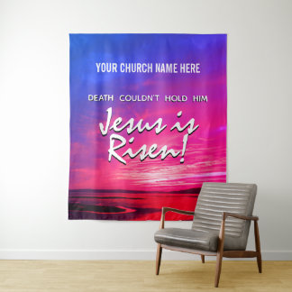 Christian JESUS IS RISEN Church Easter Tapestry