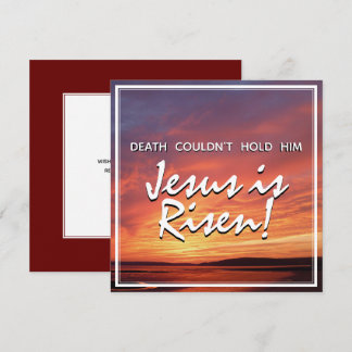 Christian JESUS IS RISEN Easter Holiday Card