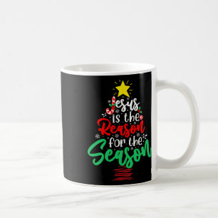 Christian Jesus Is The Reason Christmas Xmas Tree  Coffee Mug