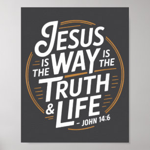 Christian Jesus Is The Way Is The Truth And Life J Poster