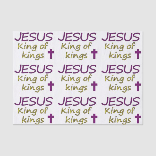 Christian Jesus King of kings Tissue Paper (Front)
