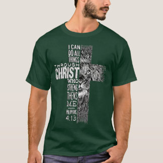 Christian Jesus Lion of Tribe Judah Cross Lion of  T-Shirt