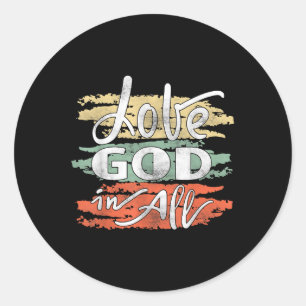 Christian Jesus Love God In All Classic Round Sticker