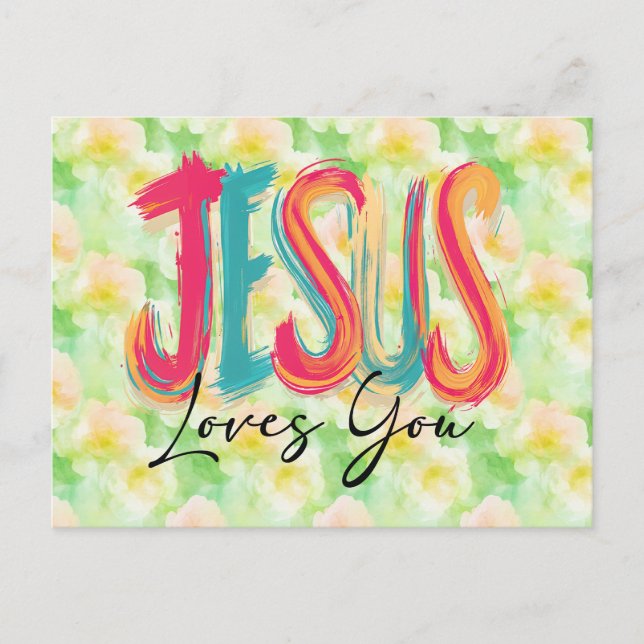 Christian Jesus Loves You Postcard (Front)