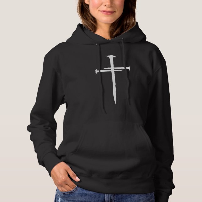 Christian Jesus Nail Cross Hoodie (Front)