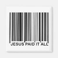 Christian Jesus Paid It All Salvation Bar Code UPC