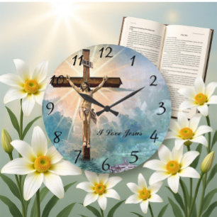 Christian Jesus prayer  Large Clock