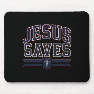 Christian Jesus Saves Bro Hockey Youth Boy You Lov Mouse Pad