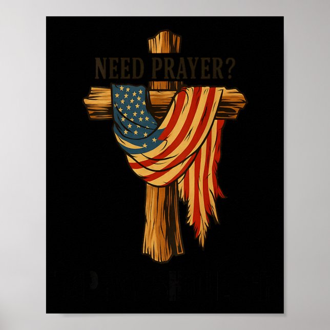 Christian Jesus Tap Me On The Shoulder Cross Usa F Poster (Front)