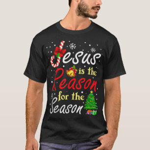 Christian Jesus The Reason Christmas Stocking Stuf T-Shirt
